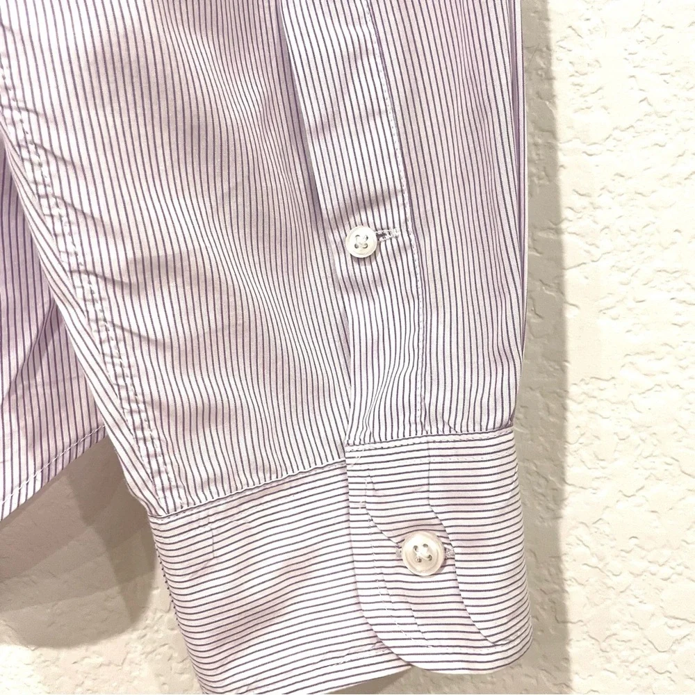 J. Crew Men's Purple Pinstripe Button Down Shirt Size Large
